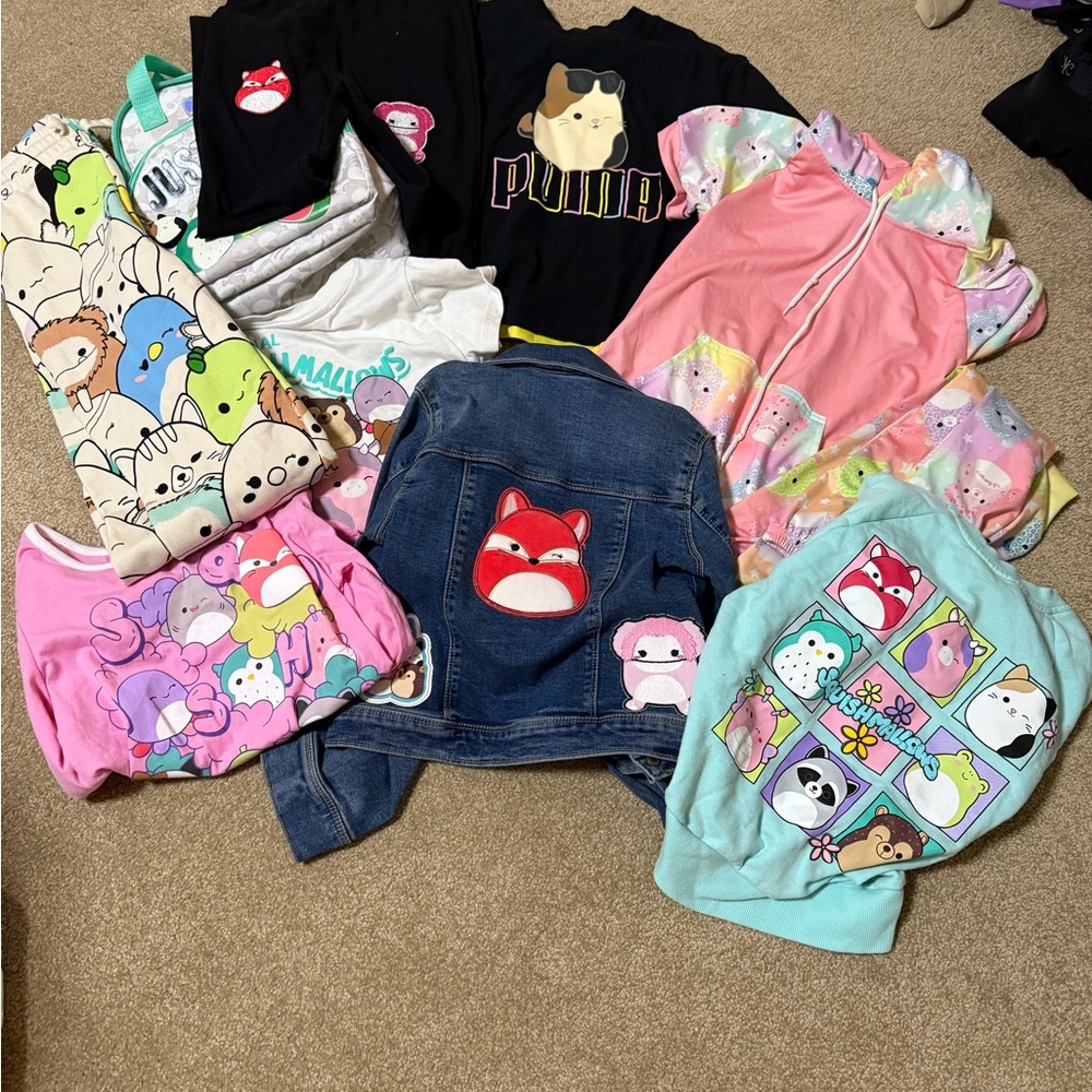 Girls squishmallow bundle 7/8 EUC